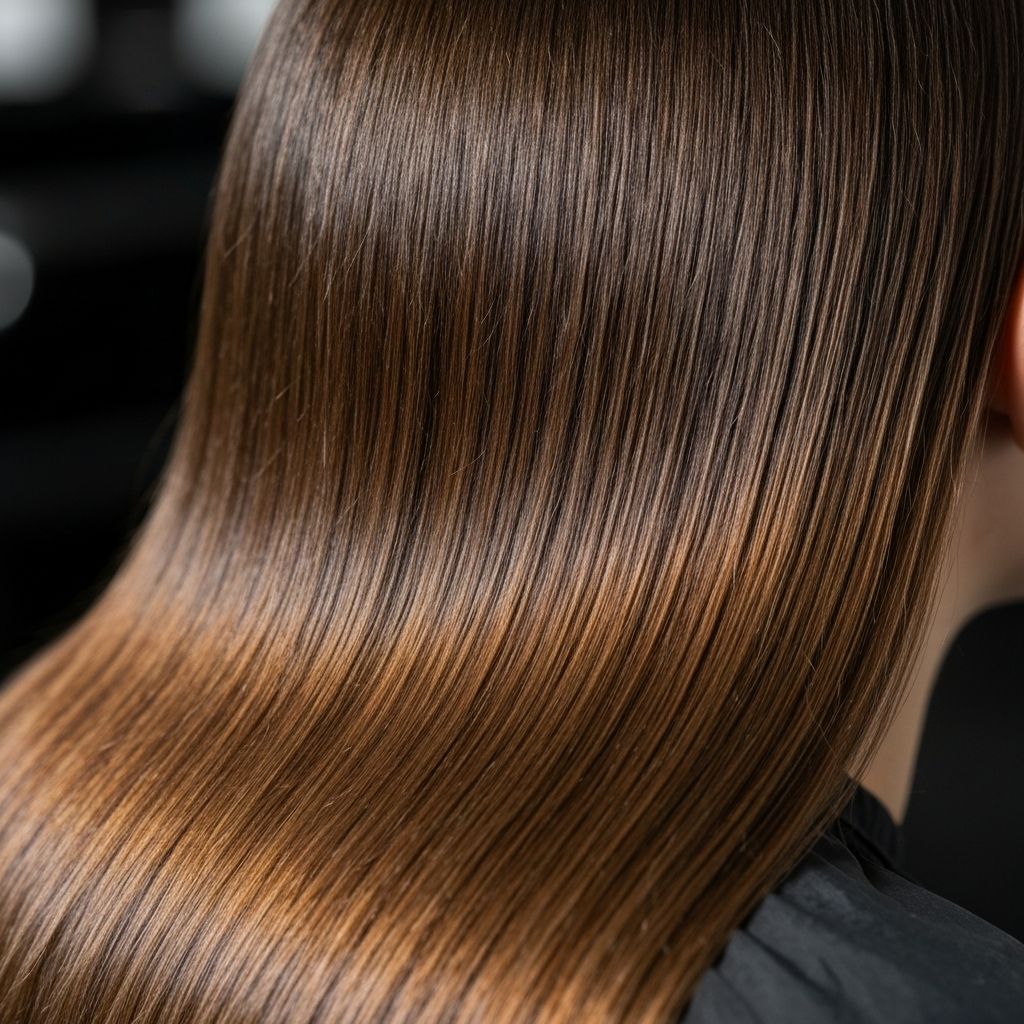 אחרי: שיער מתולתל לחלק ומבריק